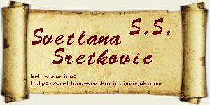 Svetlana Sretković vizit kartica